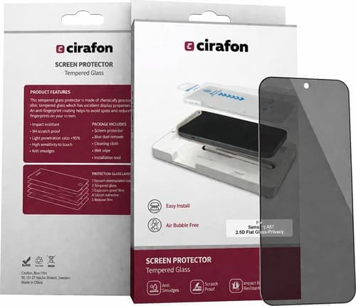 Cirafon Erittäin Ohut Privacy-suojalasi – 9h Karkaistu Näytönsuoja Samsung Galaxy A57 – Cirafon