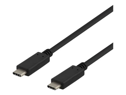 Deltaco Usbc To Usbc Cable 0.5m 10gbps 100w 5a Usb 3.2 Gen 2 Black 0.5m Usb-c Usb-c Musta – Deltaco