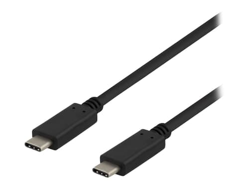 Deltaco Usb-c-kaapeli, 1m, 10gbps, 100w, 5a, Usb 3.1 Gen 2, Musta 1m Usb-c Usb-c Musta – Deltaco