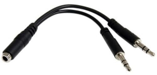 Hama Headset Adapter 3.5mm 4-pin - 2 X 3.5mm 0.13m 3,5mm 2 X 3,5mm – Hama