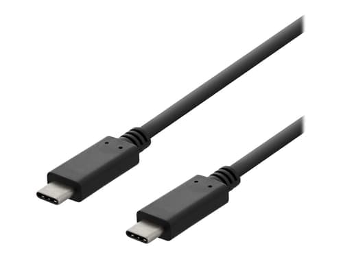 Deltaco Usb 2.0 -latauskaapeli, Usb-c - Usb-c, 3a, 1m, Musta 1m Usb-c Usb-c Musta – Deltaco