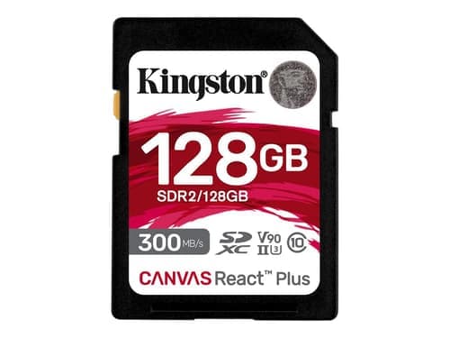 Kingston Technology Canvas React Plus 128 Gb Sd Uhs-ii Luokka 10 128gb Sd Uhs-ii – Kingston