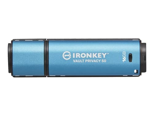 Kingston Ironkey Vault Privacy 50 16gb Usb-a Musta, Sininen – Kingston