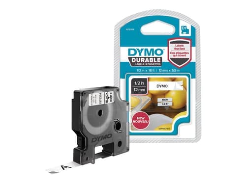 Dymo Tape D1 12mm Musta/valkoinen Durable – Dymo