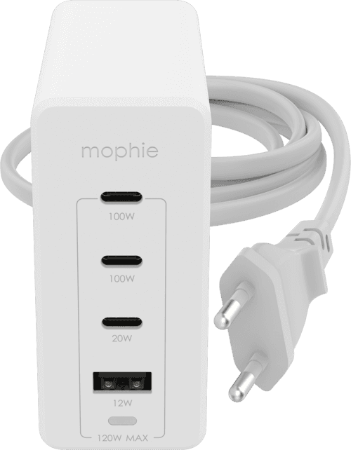 Mophie Wall Adapter Usb-c Pd Hub 120w Gan Valkoinen – Mophie