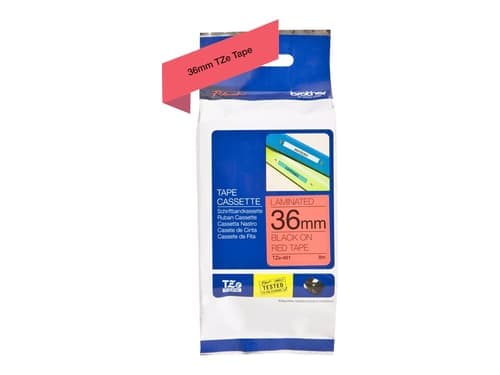 Brother Tape 36mm Tze-461 Musta/punainen – Brother