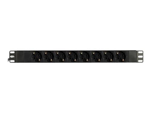 Deltaco Pdu, 8 X Cee 7/4, 1 X Cee 7/7, 2 M, Musta – Deltaco