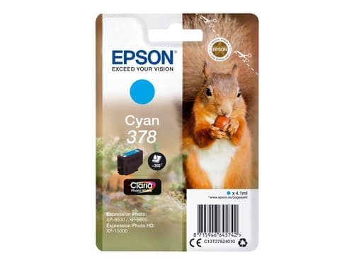 Epson Muste Syaani 4.1ml 378 - Xp-15000/xp-8500/xp-8505 – Epson