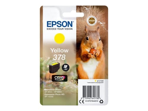Epson Muste Keltainen 4.1ml 378 - Xp-15000/xp-8500/xp-8505 – Epson