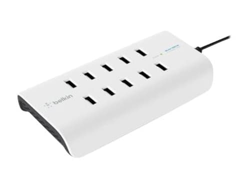Belkin Rockstar 10-port Usb Latausasema Valkoinen – Belkin