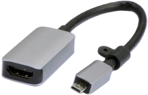 Prokord Video Adapter Premium Microhdmi-hdmi Micro Hdmi Hdmi Harmaa, Musta – Prokord