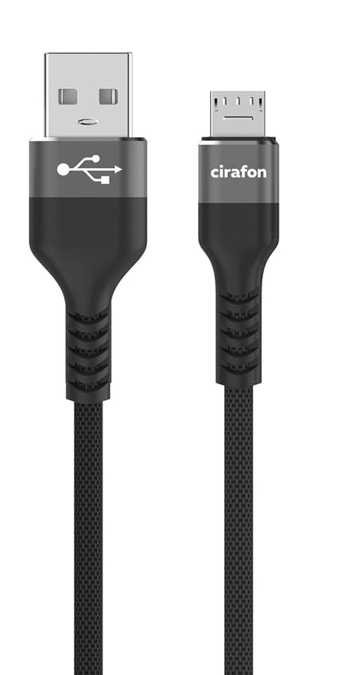 Cirafon Micro Usb-kaapeli 1m Usb-a Micro Usb-b Musta – Cirafon