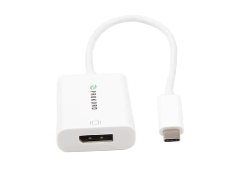 Prokord Usb Type C Male - Displayport Female 0.1m Black 0.11m Usb-c Displayport Valkoinen – Prokord