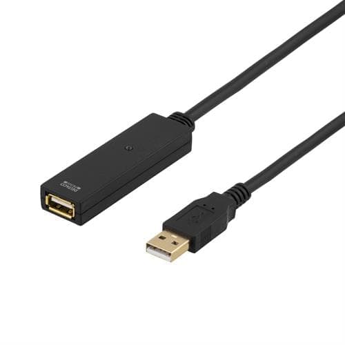 Deltaco Usb2-ex20m 20m Usb-a Usb-a Musta – Deltaco