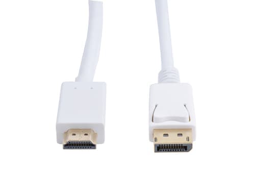 Prokord Displayport Hdmi 3m Valkoinen - Kultapinnoite 3m Displayport Hdmi Valkoinen – Prokord