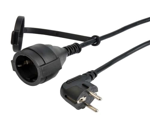 Prokord Power Cord 10m Extenstion Angeld Schuko Black 10m Cee7/7 Cee7/4 Musta – Prokord