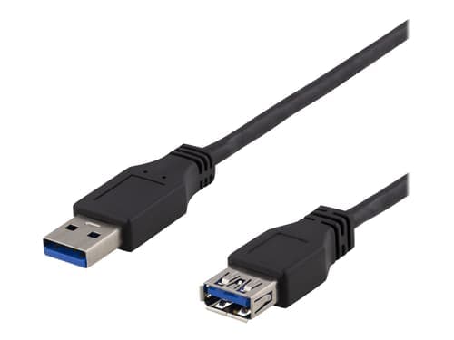 Deltaco Usb3-241 1m Usb-a Usb-a Musta – Deltaco