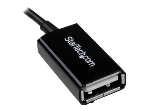 Startech 5in Micro Usb To Usb Otg Host Adapter M/f 0.127m Micro Usb-b Usb-a Musta – Startech