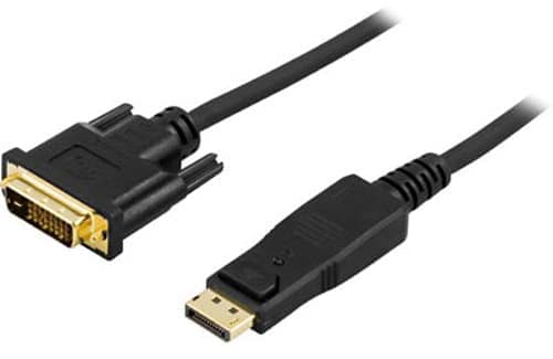 Deltaco Dp-2020 2m Displayport Dvi-d Musta – Deltaco