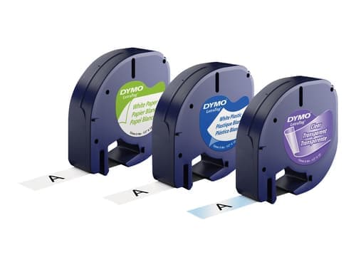 Dymo Tape Letratag 12mm 4m Keltainen/hopea/valkoinen 3-pack – Dymo