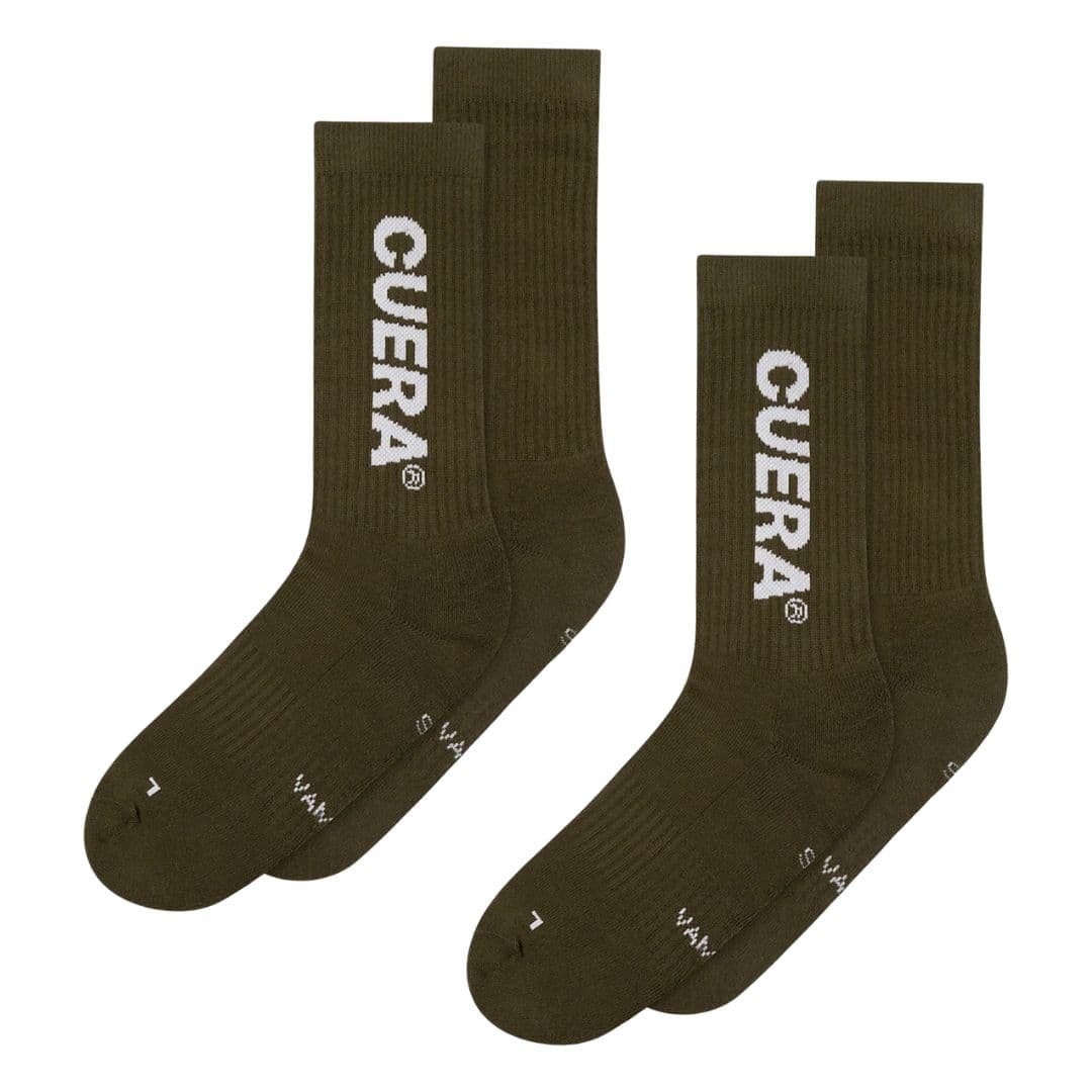 Cuera Padel Socks 2-Pack Army/White – Cuera