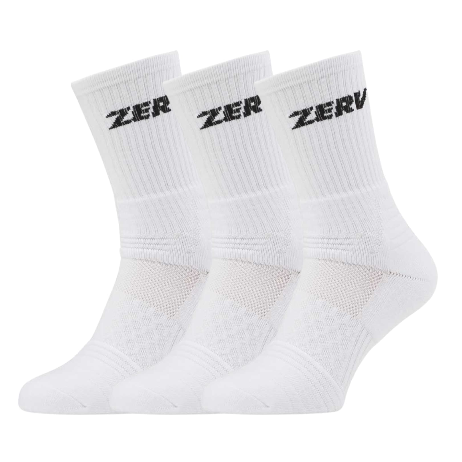 ZERV Performance Socks Long 3-pack White – ZERV