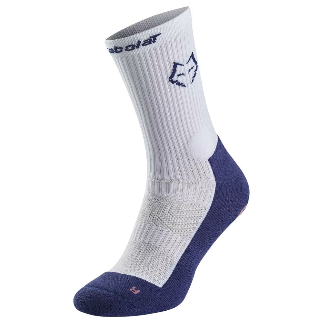 Babolat Mid-Calf Socks Lebrón White/Estate Blue – Babolat