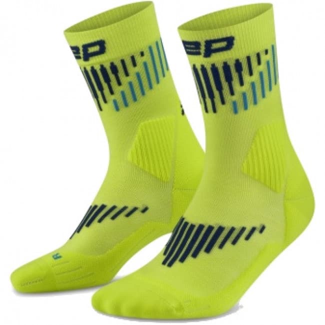 CEP Core Run Merino Socks Mid Cut 3.0, juoksuasusukat, miesten, keltainen – CEP