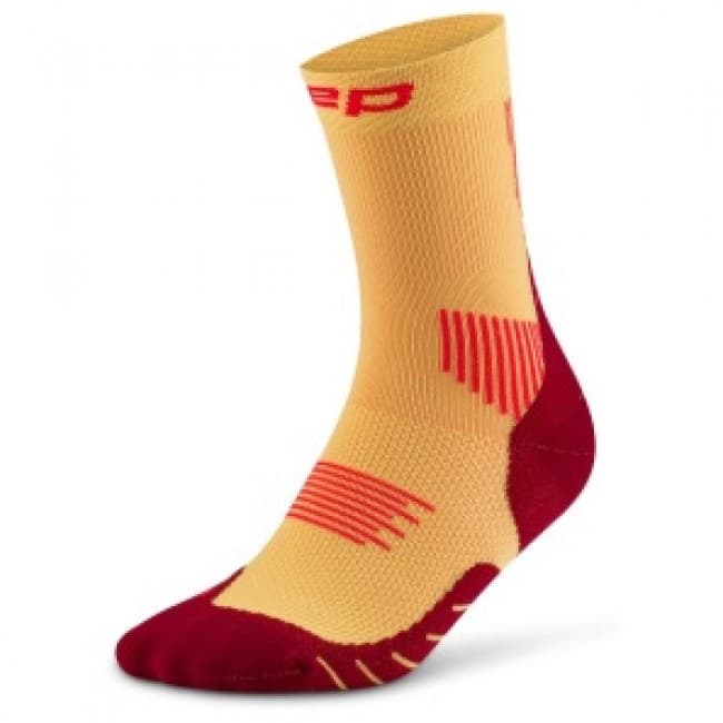CEP Core Run Socks Mid Cut 5.0, juoksusukat, nainen, keltainen – CEP