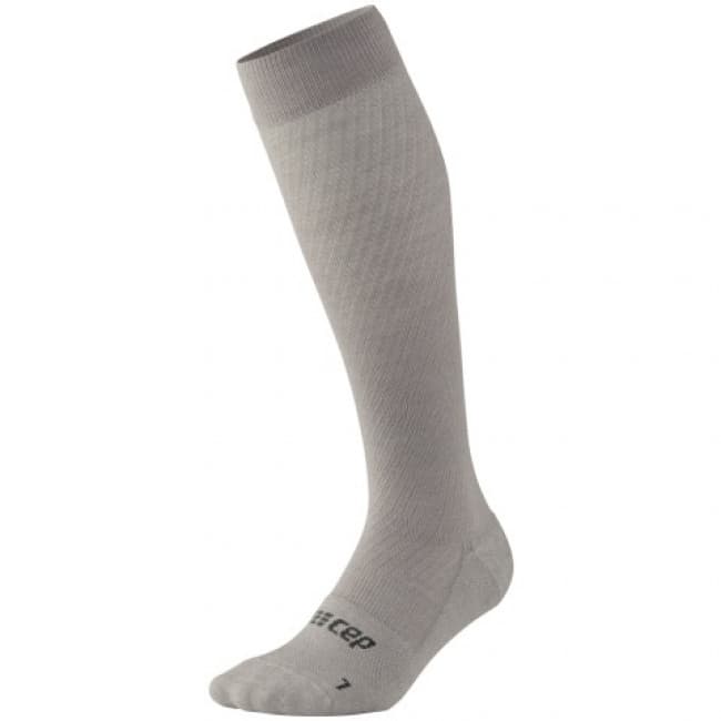 CEP Flight Socks Tall, juoksusukat, mies, vaaleanharmaa – CEP