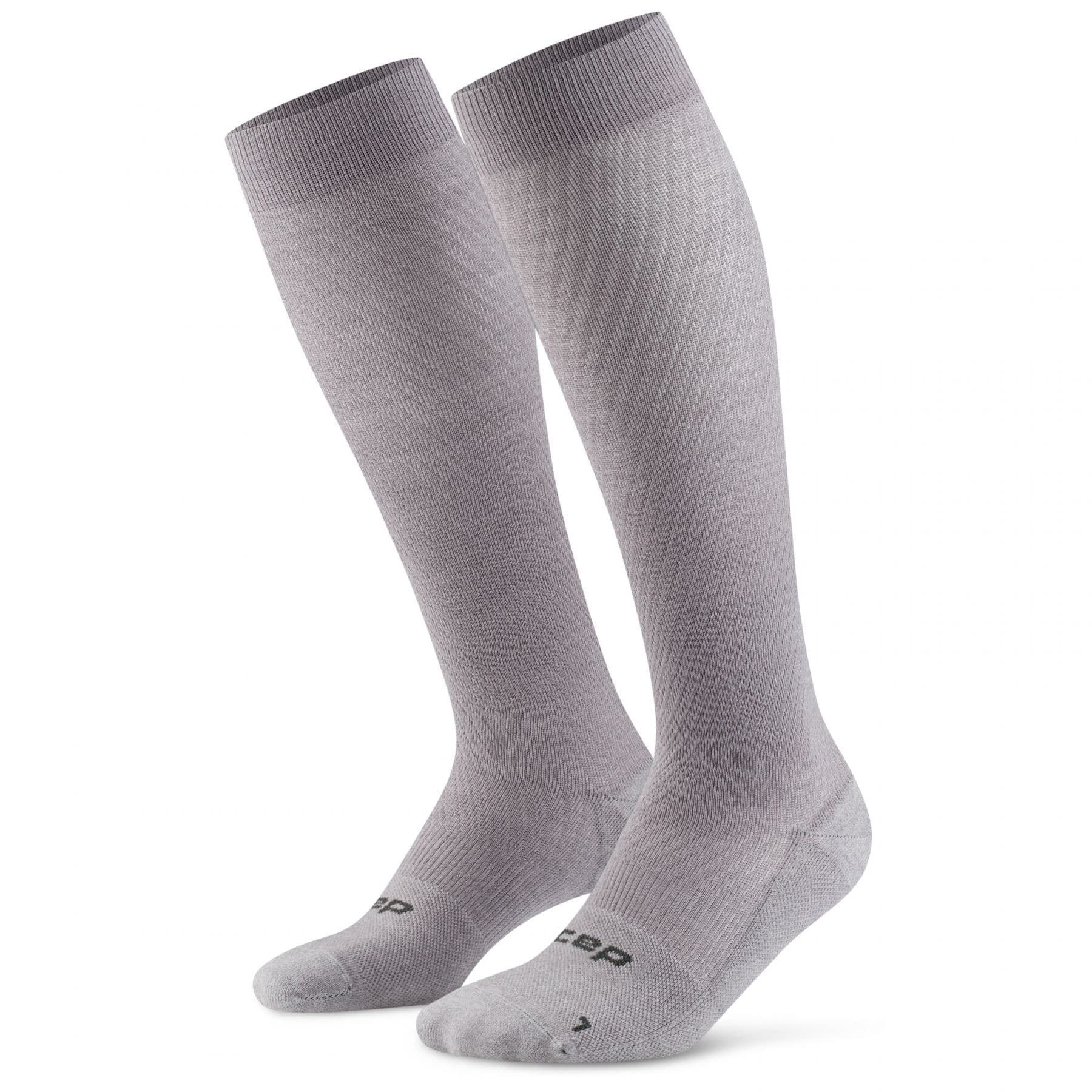 CEP Flight Socks Tall, juoksusukat, miesten , harmaa – CEP