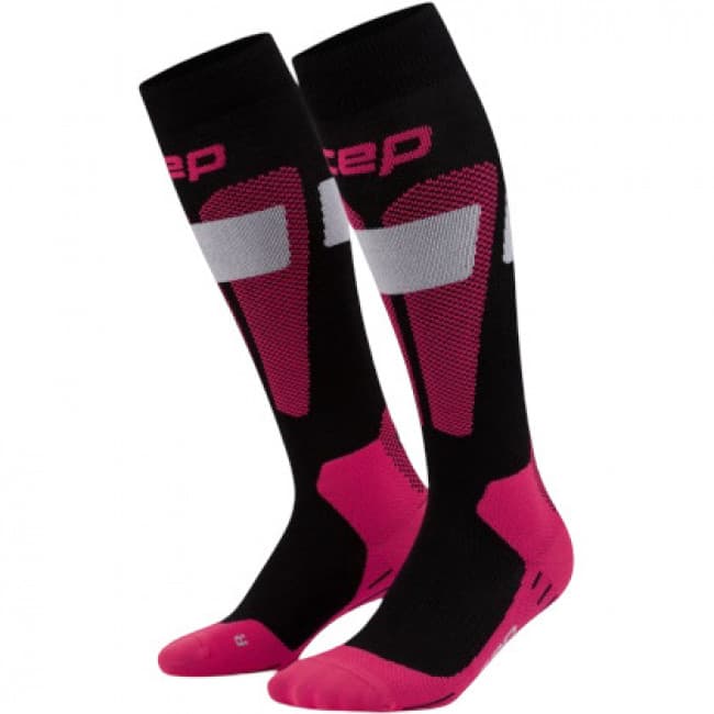 CEP Ski Merino Socks Tall 3.0, laskettelusukat, naisten, pinkki – CEP