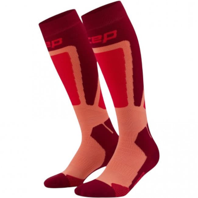 CEP Ski Thermo Socks Tall 4.0, laskettelusukat, naisten, punainen – CEP