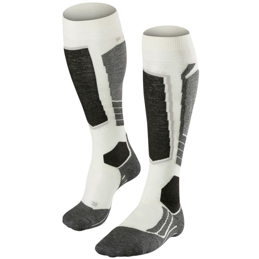 Falke SK2 Wool Skisokker, Dame, Pois valkoinen – Falke