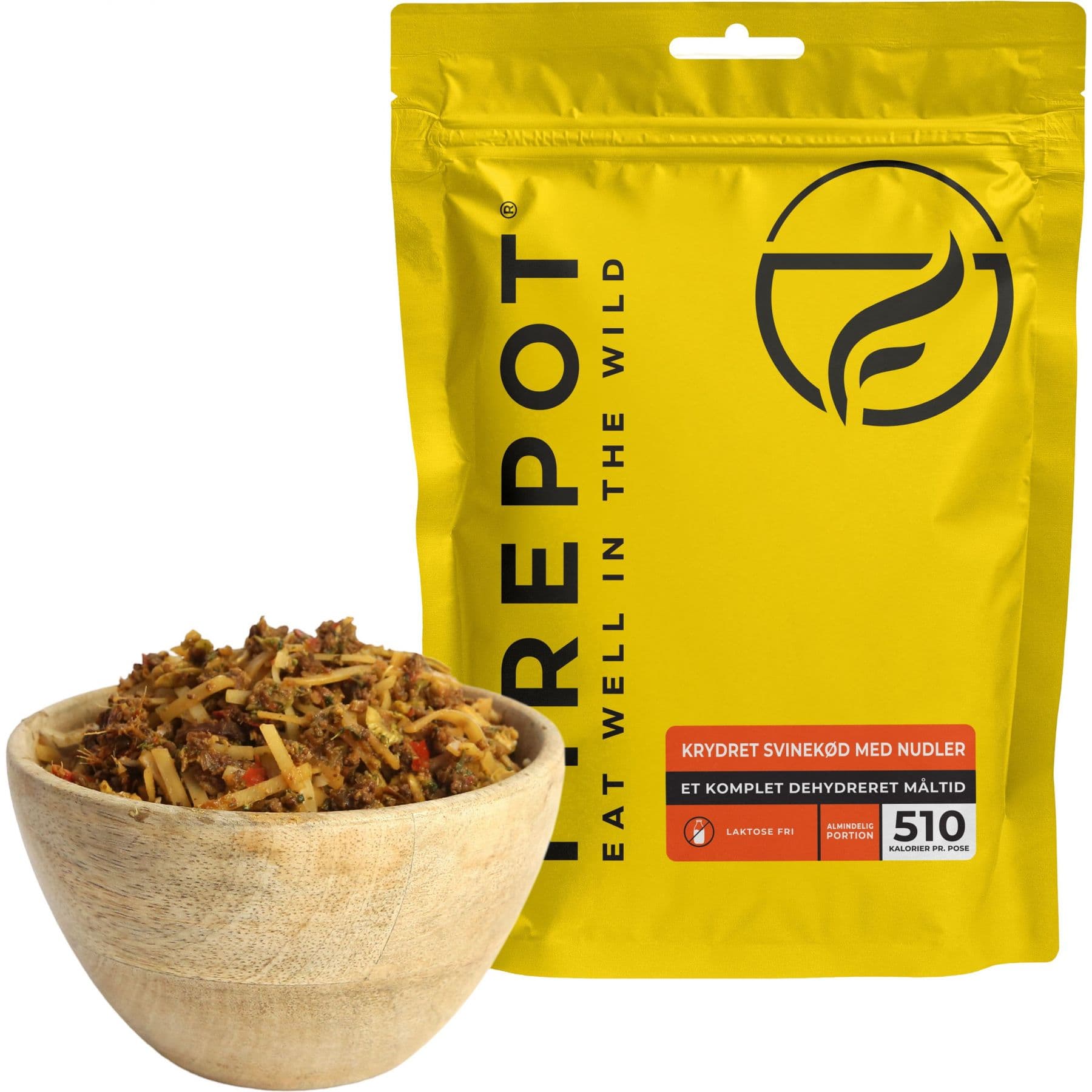 Firepot Maustettua Sianlihaa Nuudeleilla, pakastekuivattu ruoka, Reg – Firepot
