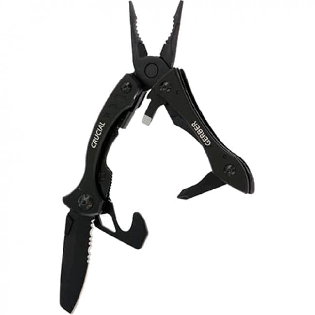 Gerber Crucial Multi-Tool w/Strap Cutter, monitoimityökalu, musta – Gerber