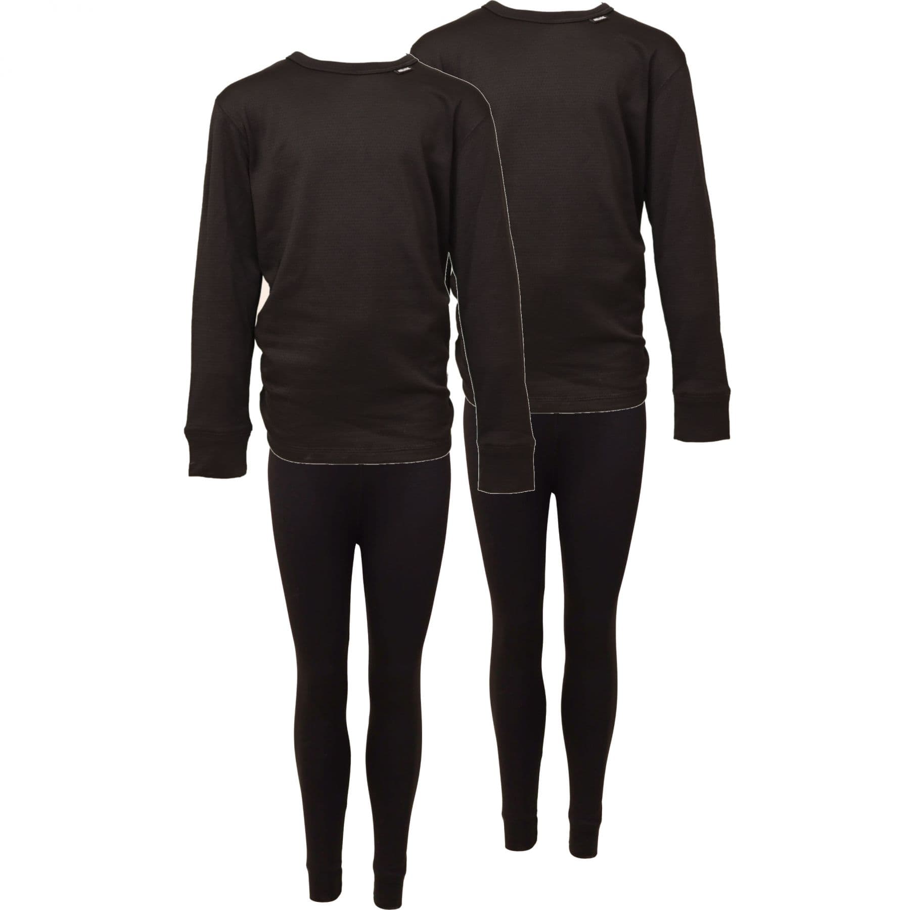 Helios Essential, hiihtoalusvaatteet, juniori, musta, 2 sarjaa – HELIOS