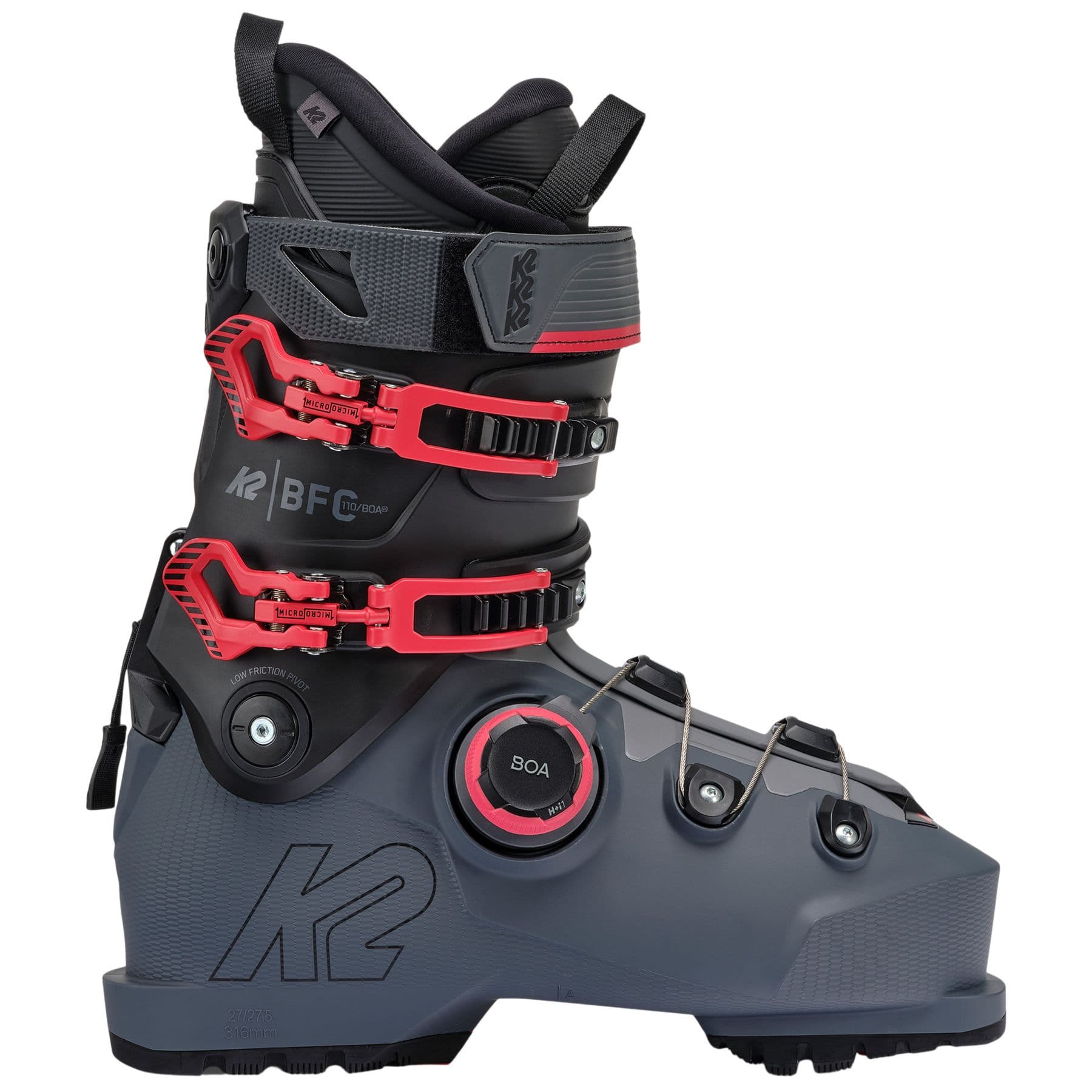 K2 BFC 110 BOA, laskettelumonot, miesten, musta/harmaa – K2