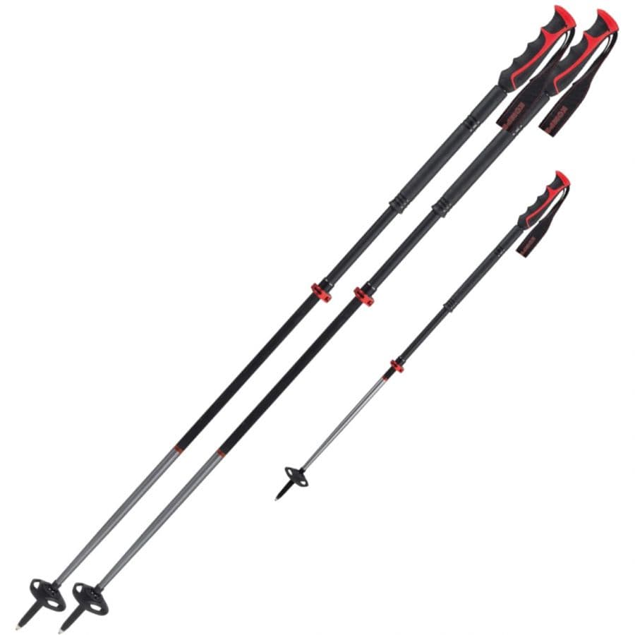 Komperdell Descent Carbon Rocksleeve Vario, hiihtosauvat, musta – Komperdell
