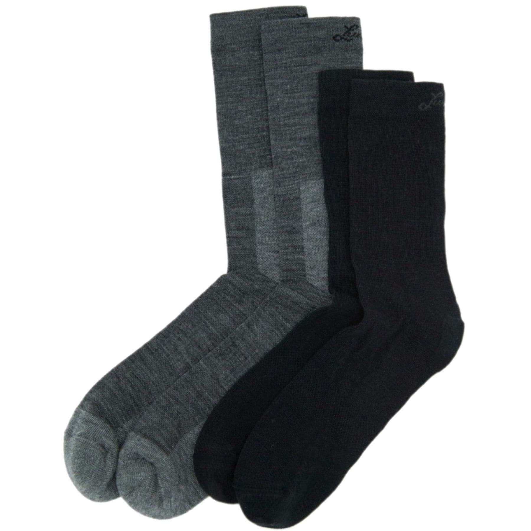 Lundhags Merino Trekking Sock Combo Mid, vaellussukat, unisex, harmaa/musta – Lundhags