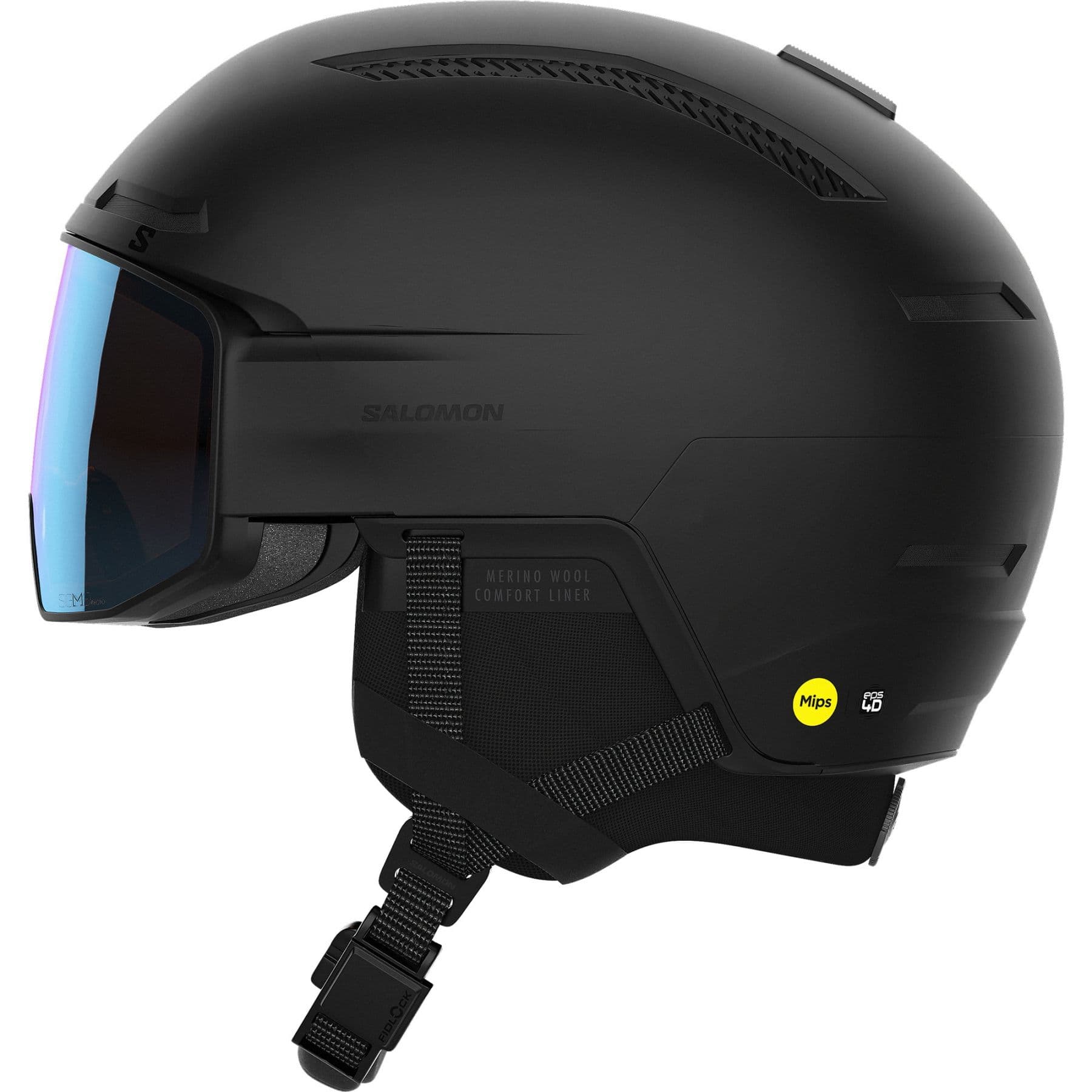Salomon Driver Prime Sigphoto MIPS, laskettelukypärä visiirillä, musta – Salomon