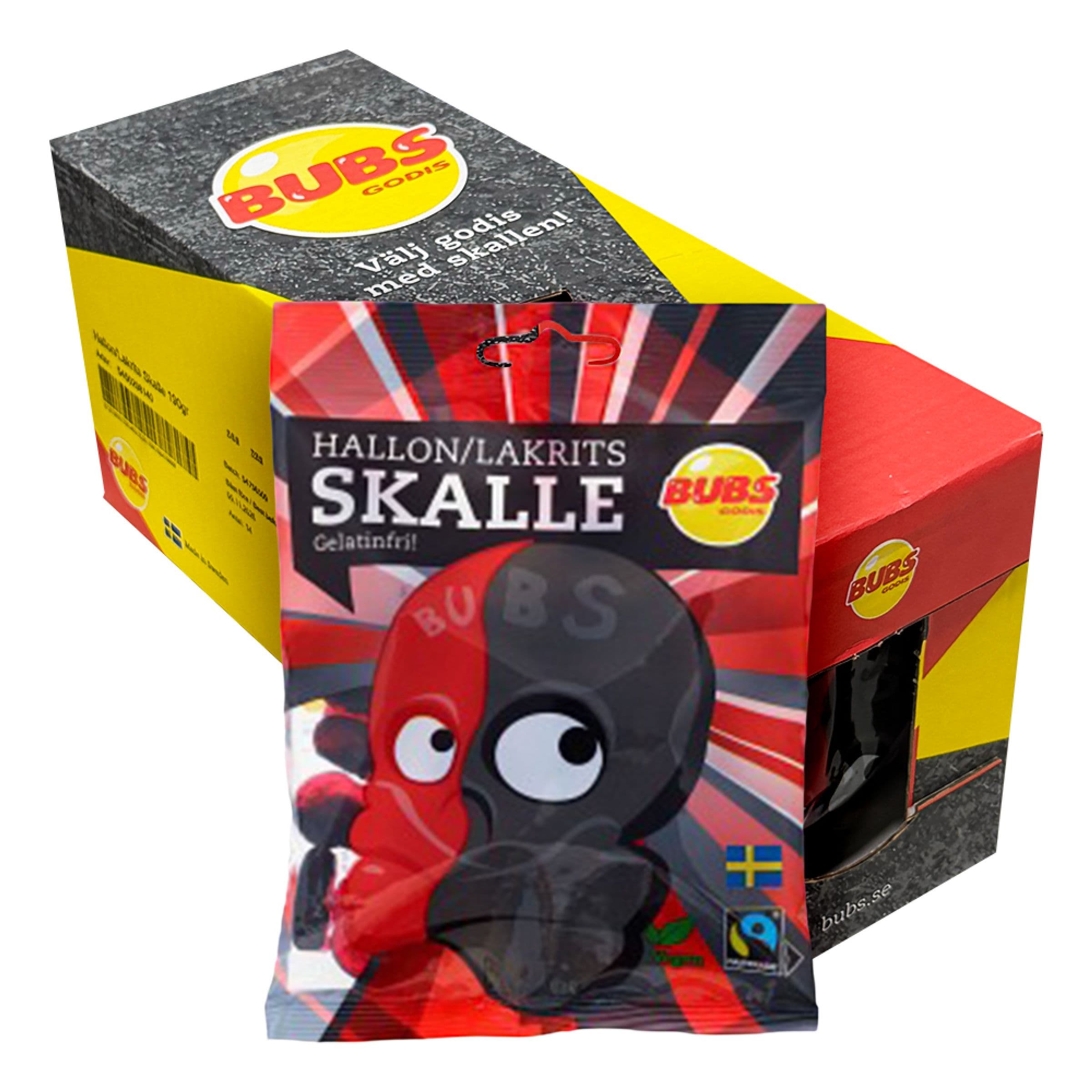 BUBS Vadelma-Salmiakki Kallot Suurpakkaus - 14 x 190 g – ERT Godis Bulk