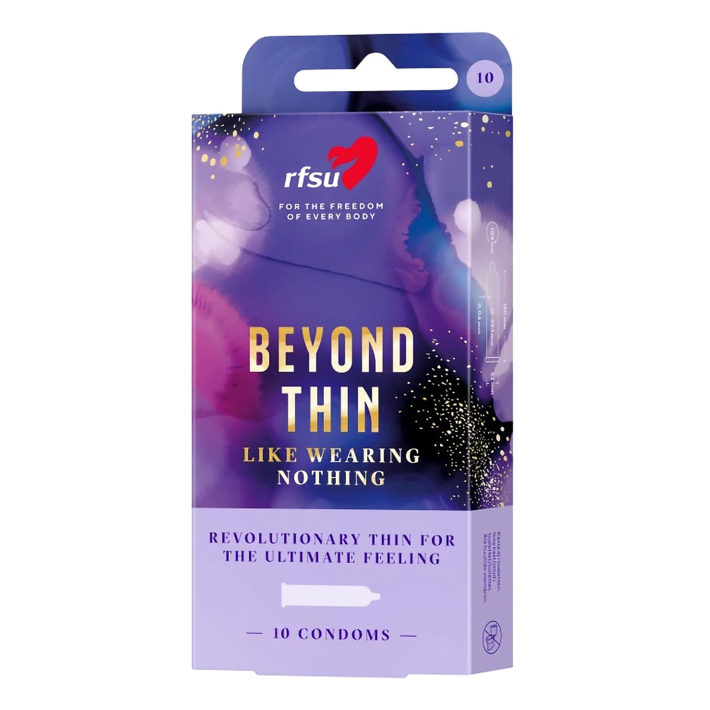 RFSU Paket Beyond Thin Kondomit - 10-pakkaus – Lastbryggan