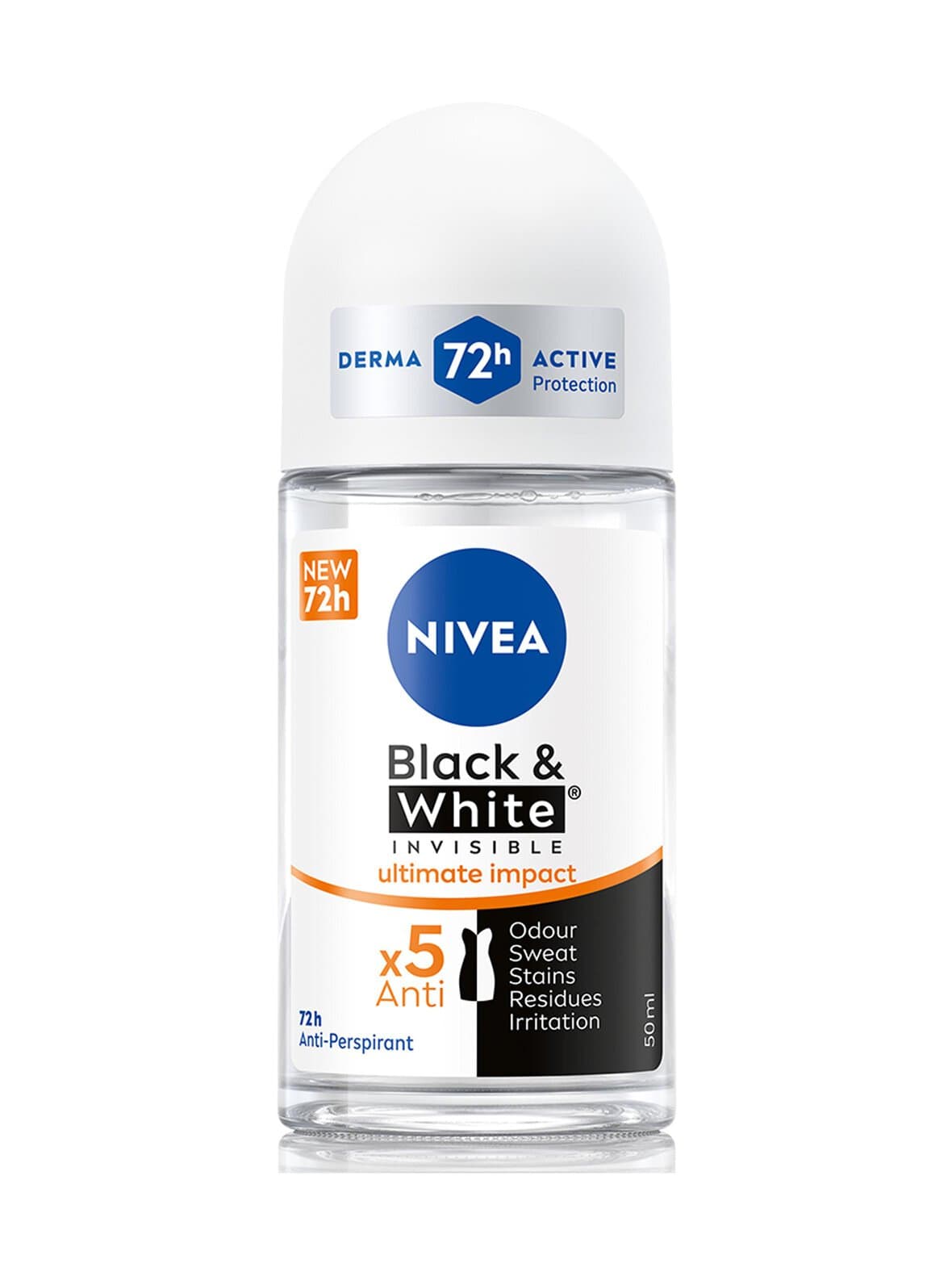 Black & white invisible deo roll-on -antiperspirantti 50 ml – Nivea