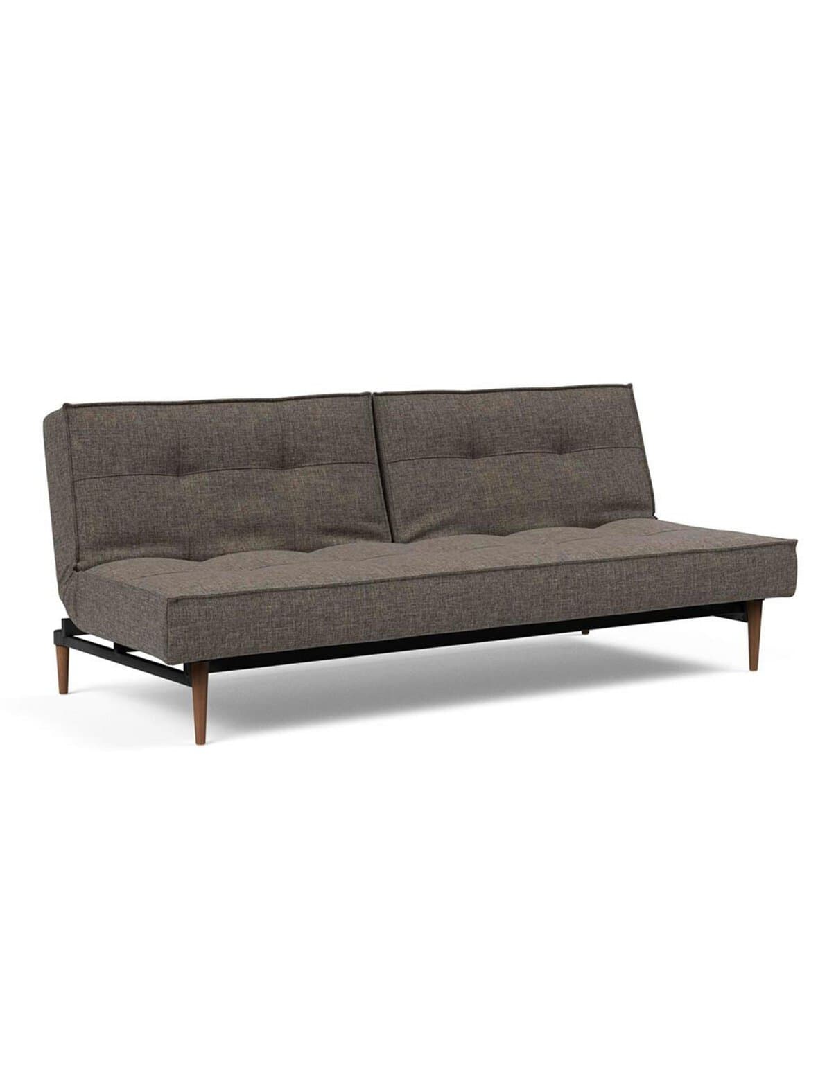 Splitback styletto -vuodesohva flashtex-kangas 216 tummanharmaa / tumma tammi l 210 cm – Innovation Living