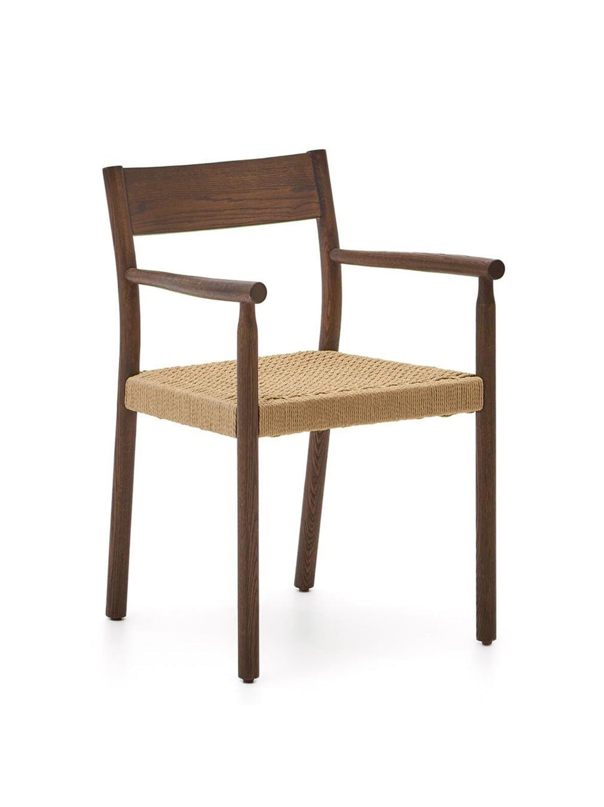 Yalia-tuoli pähkinä/paperinaru – Kave Home