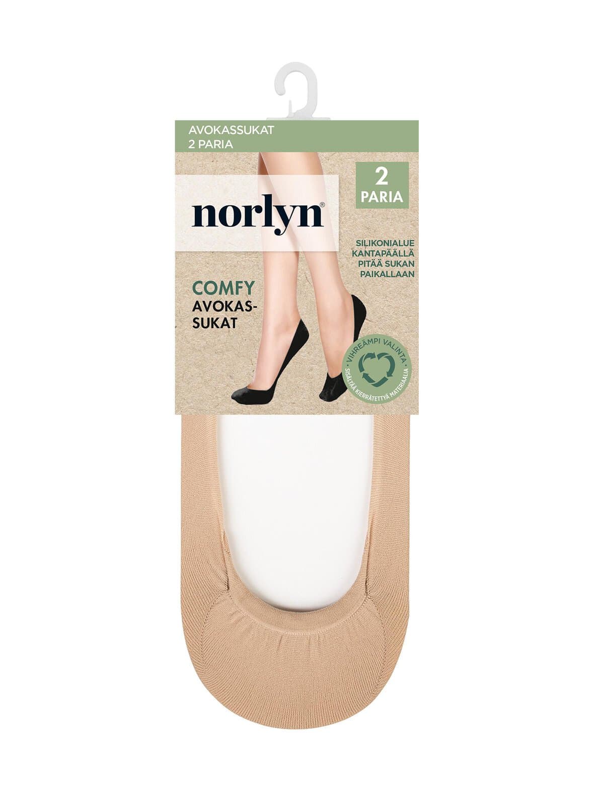 Comfy no-show -avokassukat 2-pack – Norlyn