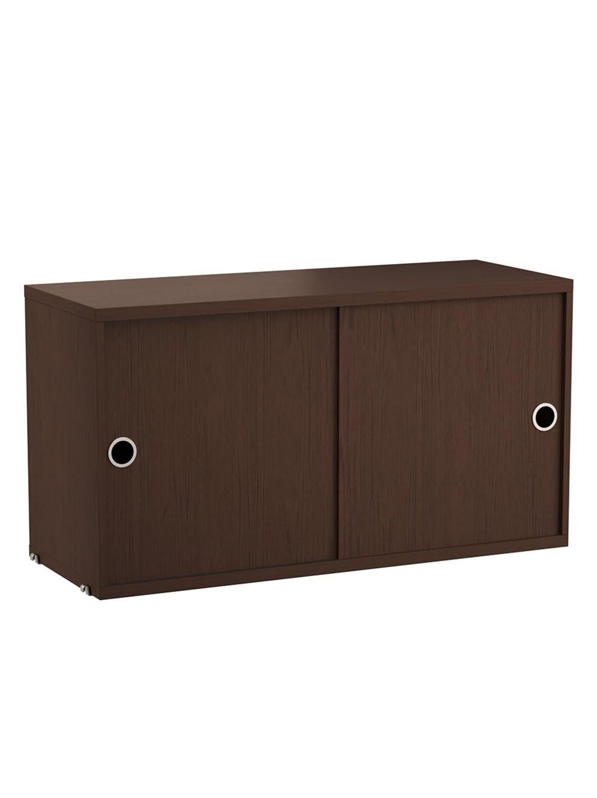 String-kaappi liukuovilla tumma tammi 78 x 30 cm – String Furniture
