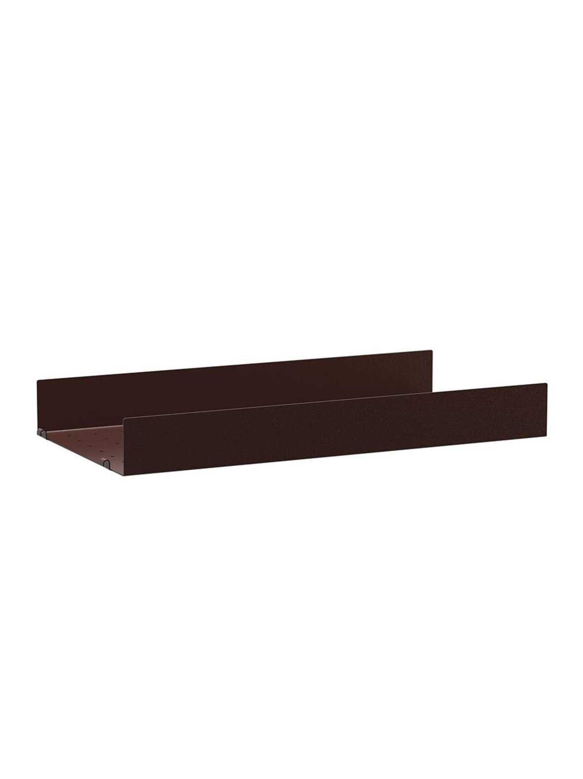 String system -metallihylly tummanruskea 58 x 30 cm – String Furniture