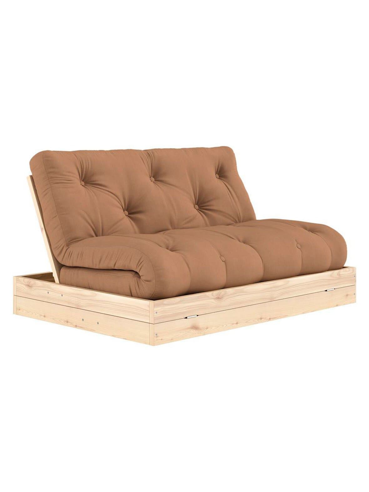 Flip-futonsohva mocca / mänty l 140 cm – Karup